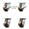 Service Caster 4 Inch High Temp Phenolic Caster Set with Roller Bearing 4 Swivel Lock 2 Brake SCC-35S420-PHRHT-SLB-BSL-2-BSL-2 - alternate 1